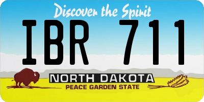 ND license plate IBR711