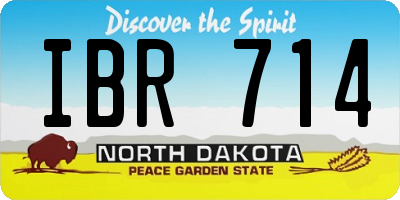 ND license plate IBR714