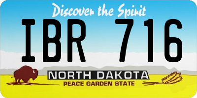 ND license plate IBR716