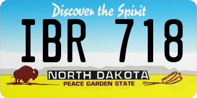 ND license plate IBR718