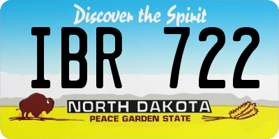 ND license plate IBR722