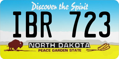 ND license plate IBR723