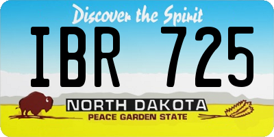ND license plate IBR725