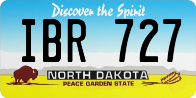 ND license plate IBR727