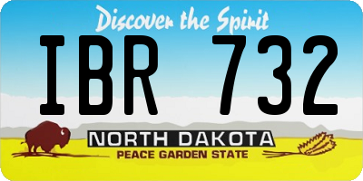 ND license plate IBR732