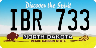 ND license plate IBR733