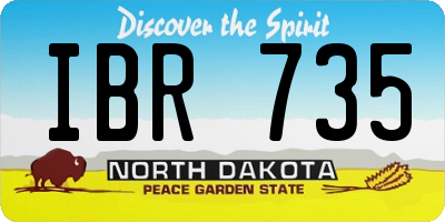 ND license plate IBR735