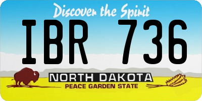 ND license plate IBR736