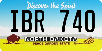 ND license plate IBR740