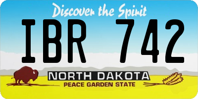 ND license plate IBR742