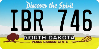 ND license plate IBR746