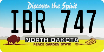 ND license plate IBR747