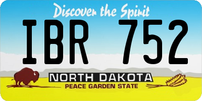 ND license plate IBR752