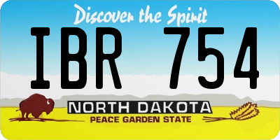 ND license plate IBR754