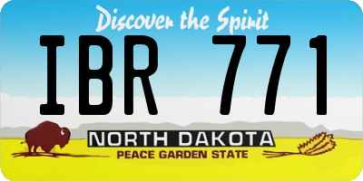 ND license plate IBR771