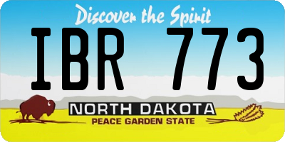 ND license plate IBR773