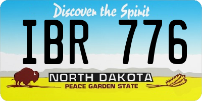 ND license plate IBR776
