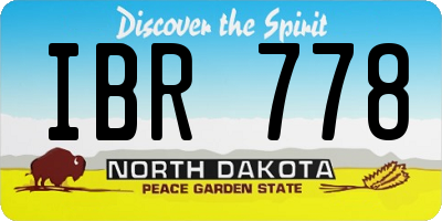 ND license plate IBR778