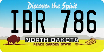 ND license plate IBR786