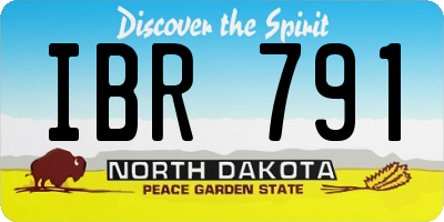 ND license plate IBR791
