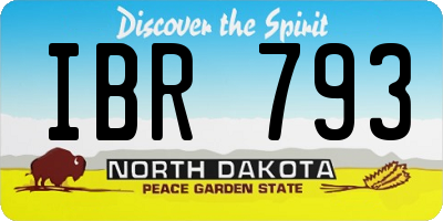 ND license plate IBR793
