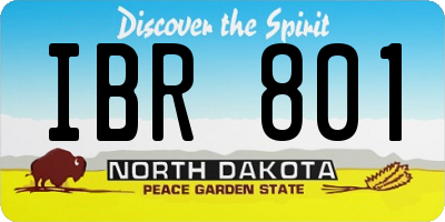 ND license plate IBR801