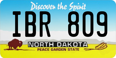 ND license plate IBR809