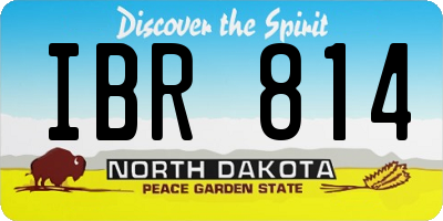 ND license plate IBR814