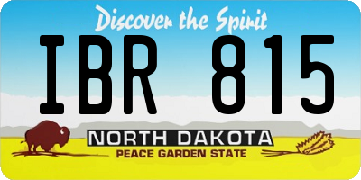 ND license plate IBR815