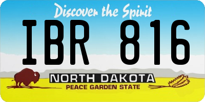 ND license plate IBR816
