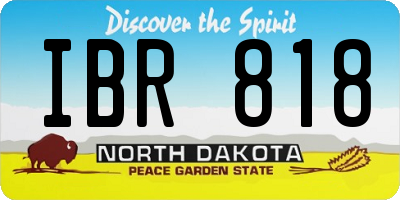ND license plate IBR818