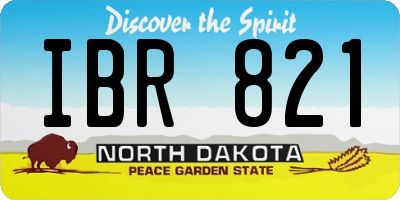 ND license plate IBR821