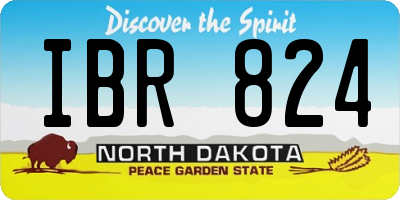 ND license plate IBR824