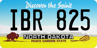 ND license plate IBR825