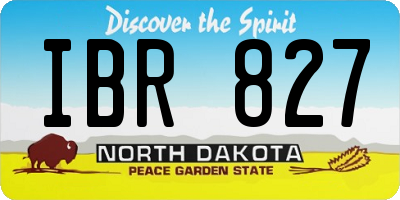 ND license plate IBR827