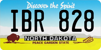 ND license plate IBR828