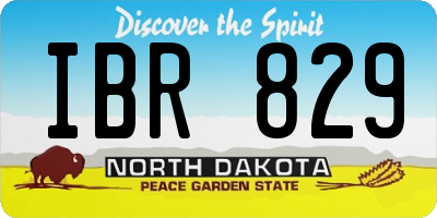 ND license plate IBR829