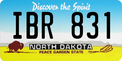 ND license plate IBR831