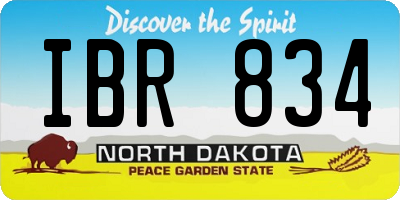 ND license plate IBR834