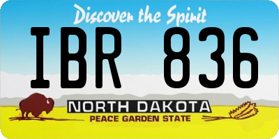 ND license plate IBR836