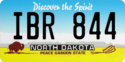 ND license plate IBR844