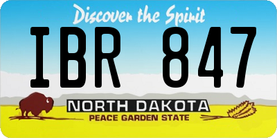 ND license plate IBR847