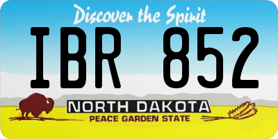 ND license plate IBR852