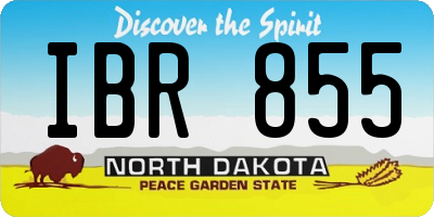 ND license plate IBR855