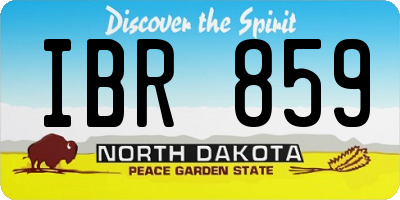 ND license plate IBR859