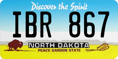 ND license plate IBR867