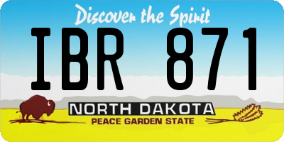 ND license plate IBR871