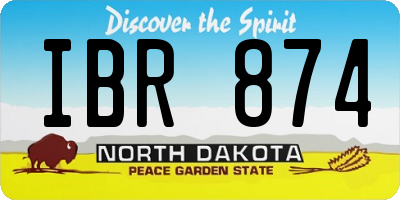 ND license plate IBR874