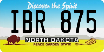 ND license plate IBR875