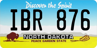 ND license plate IBR876